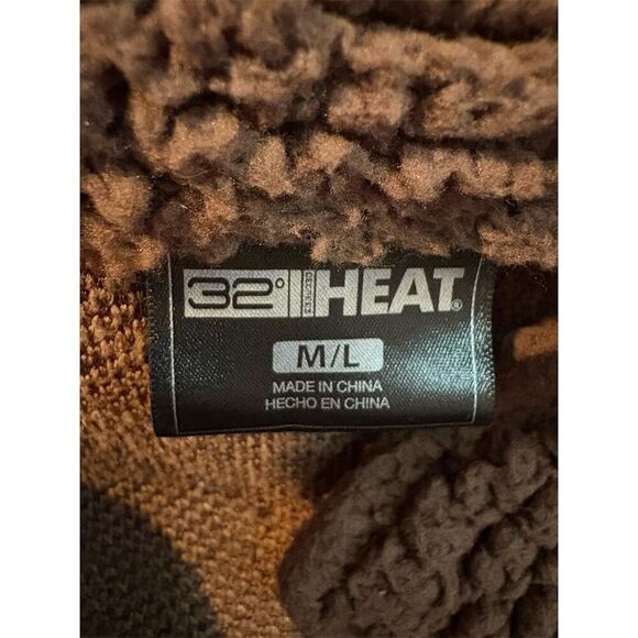 32 Degrees Women's Brown Sherpa Jacket Size L Button Down Casual - Picture 7 of 10